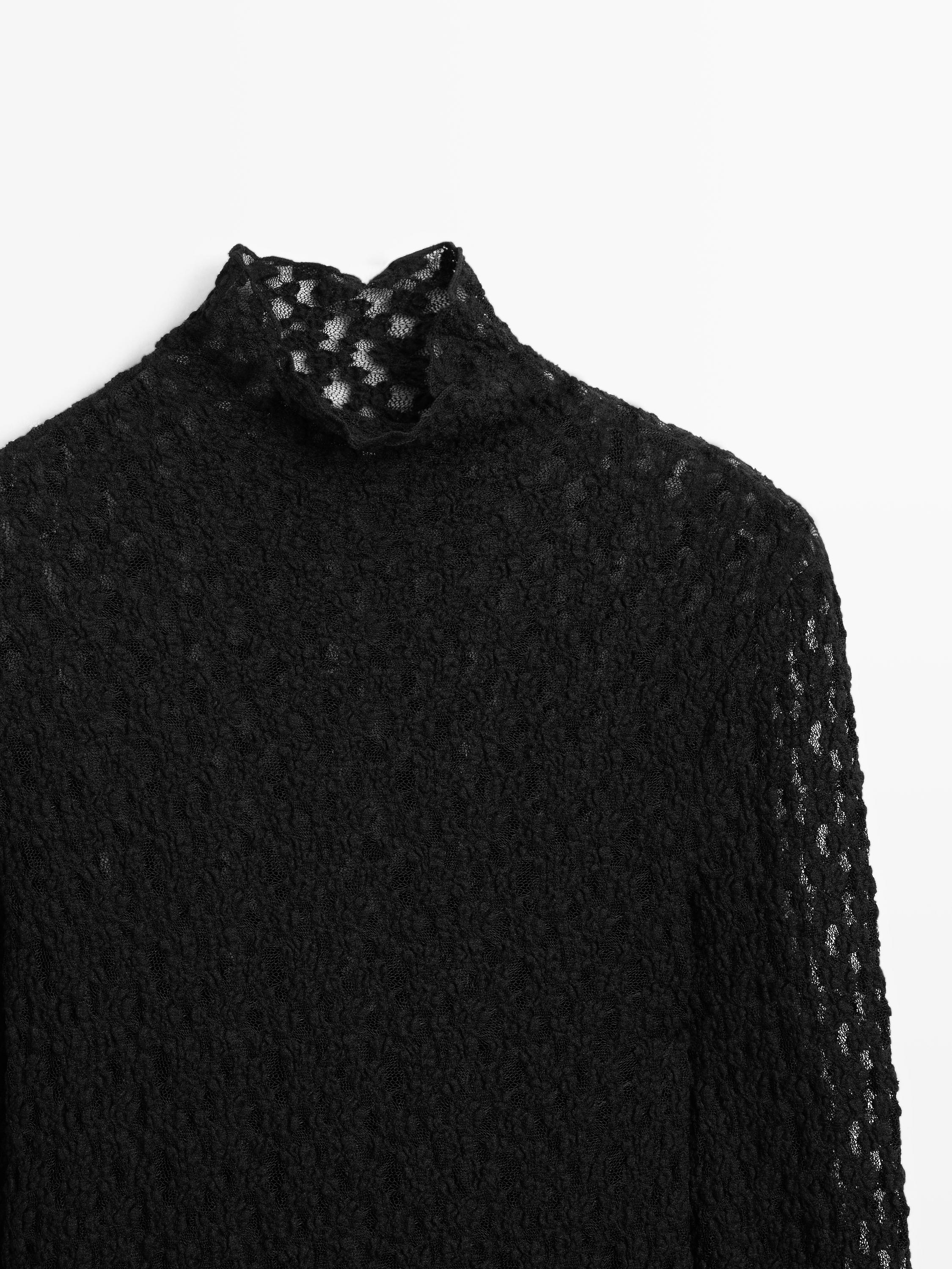 Long sleeve lace top